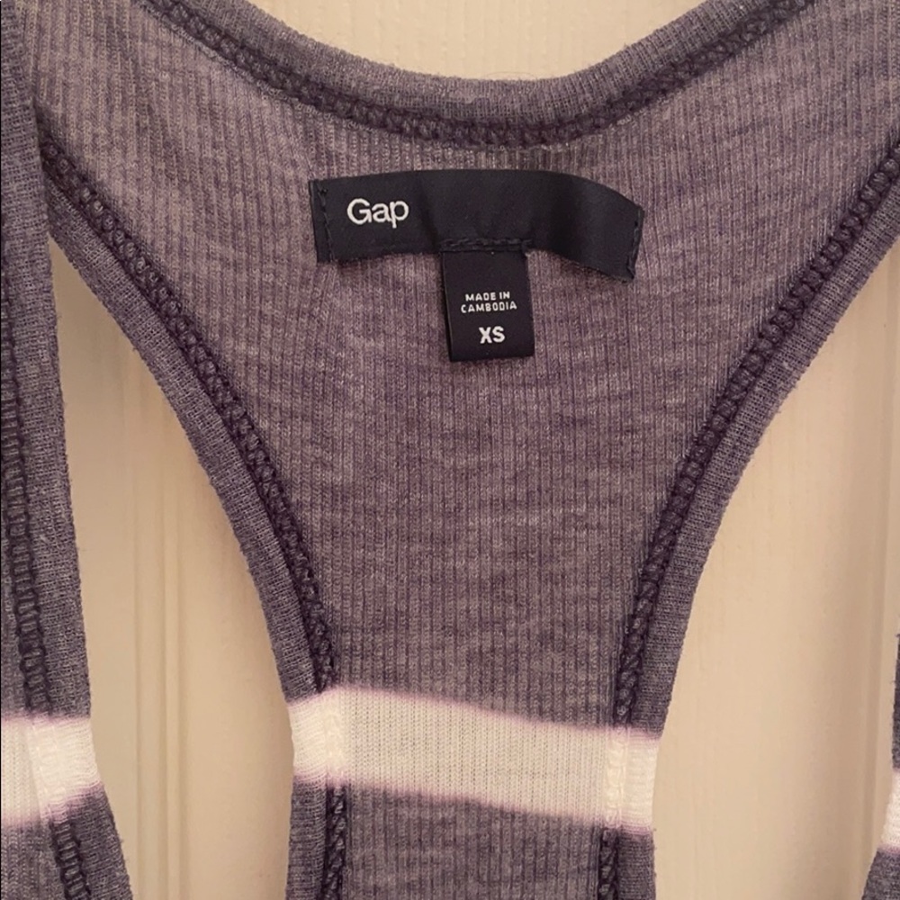 Gap xs tie dyed grey & white tank top - Picture 2 of 2